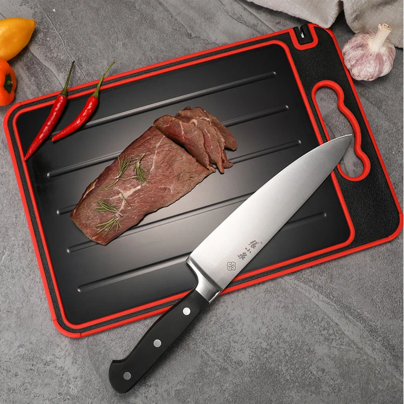 Kitchen Cutting Board, Cutting Boards With Juice Grooves, Reversible Use,  Easy Grip Handle, For Meat, Veggies, Fruits, Thickened Non-slip Wrap-around  Design - Temu