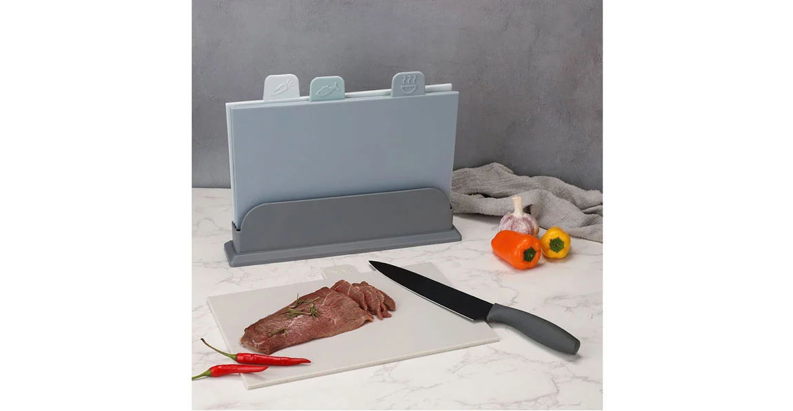 Zhang Xiaoquan BPA Free Eco Friendly 4 Pieces Color-Coded Plastic Cutting  Board Set