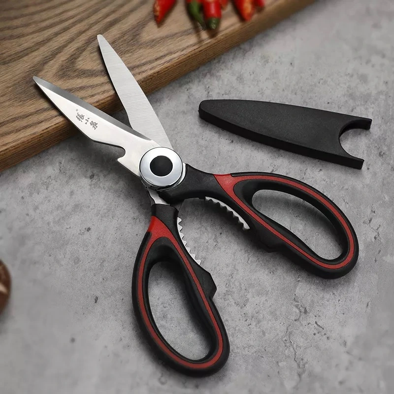 Kitchen Shears, Chef Scissors, Poultry Shears, Meat Shears, Kitchen  Scissors with Premium Stainless Steel Blades & Sure-Grip Ergonomic Handles  (Red
