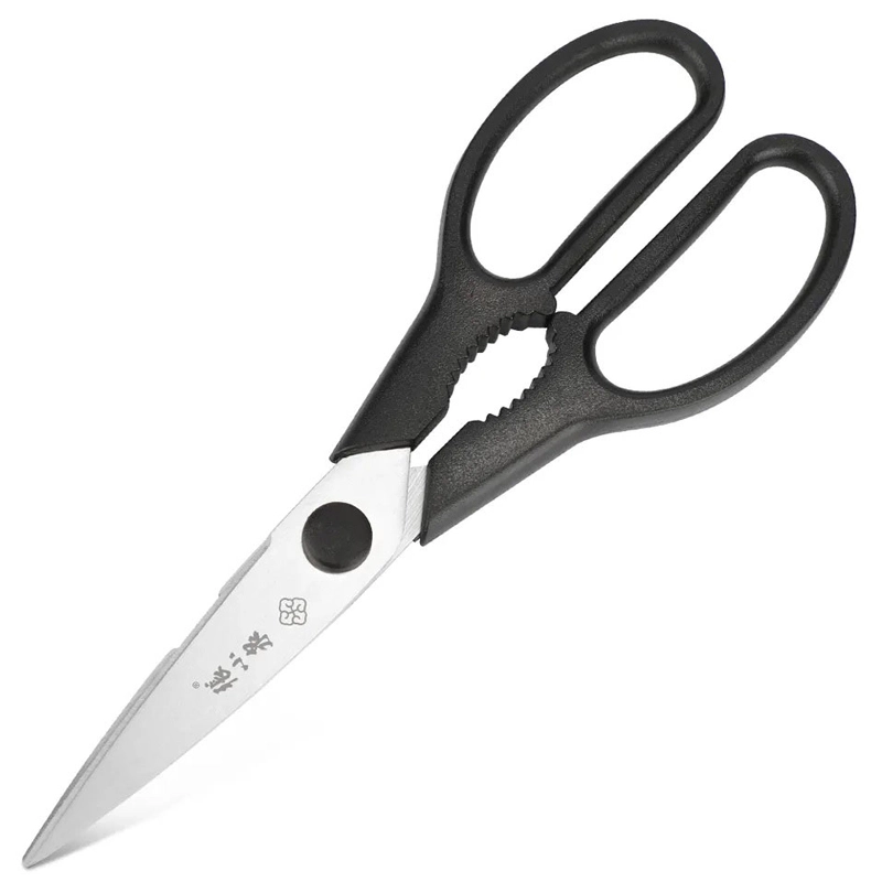 14-Knives Round Black Plastic Knife Block with Scissors Slot Unique  Double-Layer Wavy Design